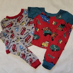 Two Pair of Lightning McQueen Cars pajamas
